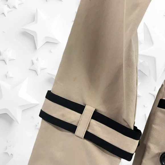 Kate Spade Tan/Black Trench Coat girl size M - Picture 3 of 9